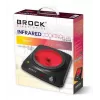 Brock HPI 3001 BK 1500W vienos zonos elektrinė kaitlentė su ketaus plokšte ir termostatu, juoda