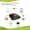 Brock HPI 3001 BK 1500W vienos zonos elektrinė kaitlentė su ketaus plokšte ir termostatu, juoda
