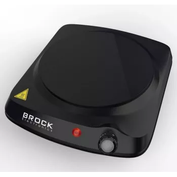 Brock HPI 3001 BK 1500W vienos zonos elektrinė kaitlentė su ketaus plokšte ir termostatu, juoda