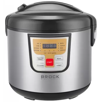 Brock MC 1000 daugiafunkcis puodas, 5L, 900W, 10-in-1, LED ekranas, juodas/sidabrinis