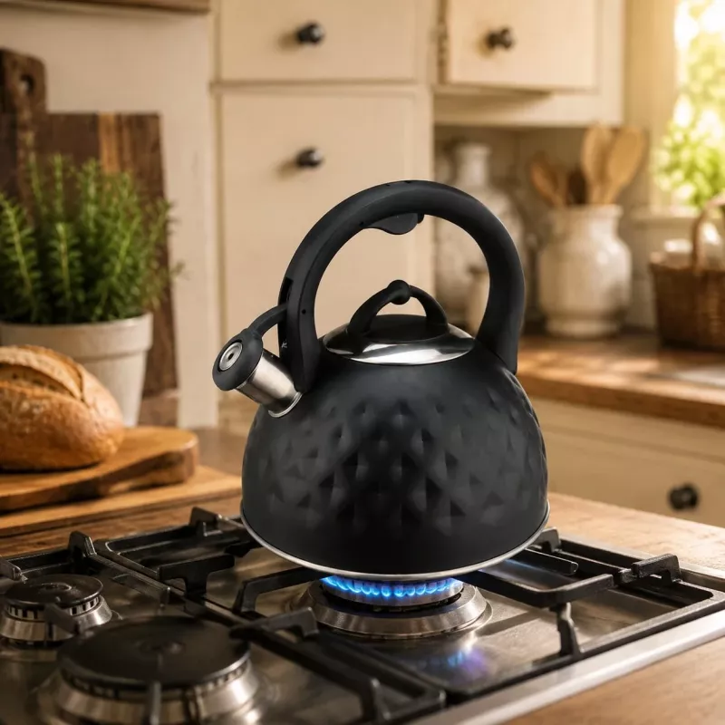 Brock MWK 003 BK La Cuisinette elektrinis virdulys 2,5 L 2200 W juodas/plieninis