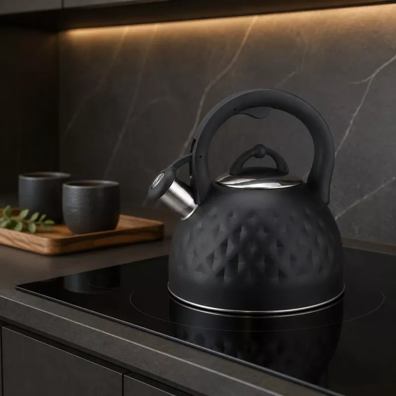 Brock MWK 003 BK La Cuisinette elektrinis virdulys 2,5 L 2200 W juodas/plieninis