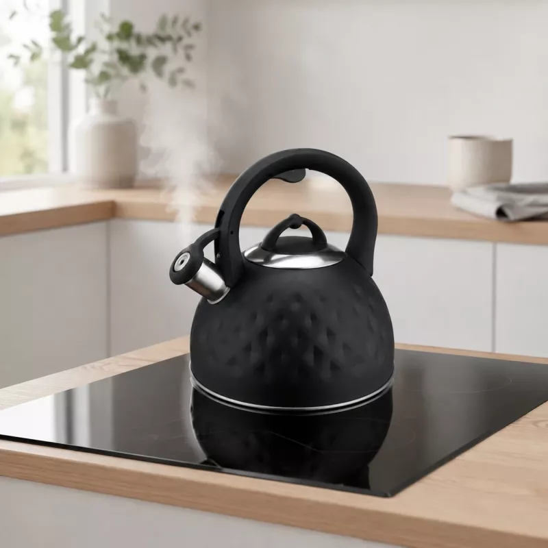 Brock MWK 003 BK La Cuisinette elektrinis virdulys 2,5 L 2200 W juodas/plieninis