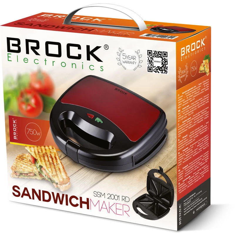 Brock SSM 2001 RD sumuštinių keptuvas 750W raudonas