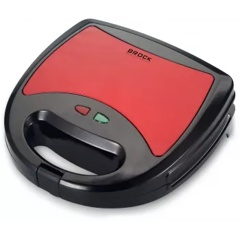 Brock SSM 2003 RD 3 in 1 sumuštinių keptuvė, vaflių keptuvė ir grilis, 750 W, juoda/raudona