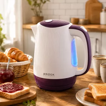 Brock WK 08 PR elektrinis virdulys 1,7L 2000W baltas/violetinis