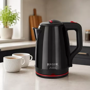 Brock WK 5518 BK elektrinis virdulys 2,0 L 1500 W juodas su 360° belaidžiu pagrindu