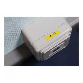 Brother P-touch TZS611 laminuota stipraus klijavimo juosta 6mm juoda ant permatomos 8m