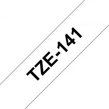 Brother TZe-141 juoda ant permatomos laminuotos juostos kasetė 18mm x 8m