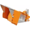 BRUDER 02353 trijų krypčių savivartė priekaba su pakrovimo dėže ir šakėmis, 1:16 mastelis, žalia/pilka