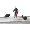 BRUDER bworld Ugniagesys su Priedais (Mėlyna/Geltona) 1:16 Mastelio Figūrėlė