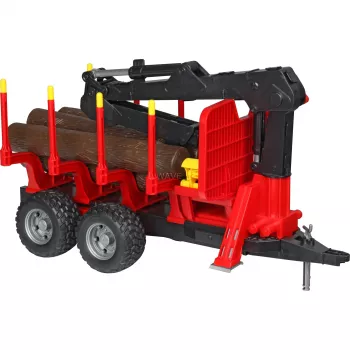 BRUDER Logging Trailer with Loading Crane 1:16 Scale