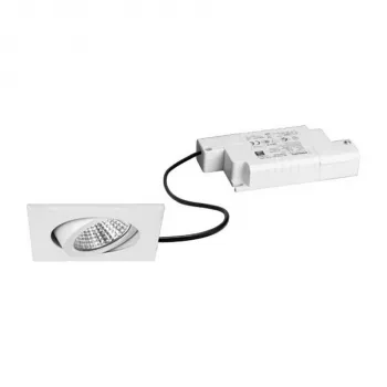 Brumberg 39365073 LED įleidžiamų prožektorių rinkinys BB05 kvadratinis baltas 3000K 6W 230V fazinis reguliuojamas sukimas