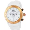 BULTACO H1PW43C-CW1 Moteriškas analoginis kvarcinis laikrodis 43mm balta odinis dirželis