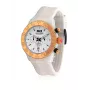 BULTACO H1PW43C-CW1 Moteriškas analoginis kvarcinis laikrodis 43mm balta odinis dirželis