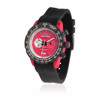 BULTACO MAN H1PR43C-CR1 43mm Vyriškas Kvarcinis Chronografinis Laikrodis Juodu Ciferblatu Odiniu Dirželiu
