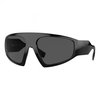 BURBERRY BE4369-300187 Unisex Akiniai Nuo Saulės Juodas Acetatas Kvadratinis Visas Rėmelis Pilki Lęšiai 64/18/125 mm UV400