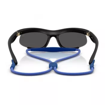 Burberry BE4462-345287 Moteriški akiniai nuo saulės Geometriniai Skaidrūs pilki acetatiniai rėmeliai Tamsiai pilki lęšiai 64/20/125 mm