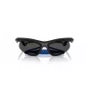 Burberry BE4462-345287 Moteriški akiniai nuo saulės Geometriniai Skaidrūs pilki acetatiniai rėmeliai Tamsiai pilki lęšiai 64/20/125 mm