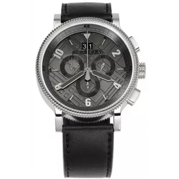 Burberry BU7683 Endurance Vyriškas Šveicariškas Kvarcinis Chronografo Laikrodis 42mm Juoda Guma