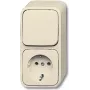 BUSCH-JAEGER Duro 2000 AP Schuko lizdas, paviršinis, 1 vietos, alpinės baltos spalvos
