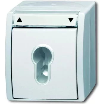 Busch-Jaeger Ocean 2712 SLW-54 paviršinis SCHUKO kištukinis lizdas, IP44, baltas, 2CKA001101A0924