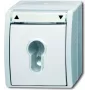 Busch-Jaeger Ocean 2712 SLW-54 paviršinis SCHUKO kištukinis lizdas, IP44, baltas, 2CKA001101A0924