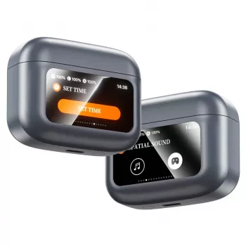 Buxton BTW 9600 belaidės ausinės per ausį su aktyviu triukšmo slopinimu, Bluetooth 5.3, 30h baterija, juodos spalvos