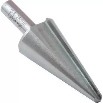 C.K Tools T3014 HSS laiptinis grąžtas 6-26 mm, 10 pakopų, 3 plokštumų kotas, 80 mm ilgio