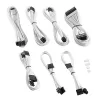 CableMod C-Series PRO ModMesh 12VHPWR Cable Kit, skirta Corsair RM, RMi, RMx (Black Label) - balta