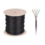 CABLETECH varinis kompiuterio kabelis - UTP Cat5e vytos poros + gelis, 305 m, juodas, lauko