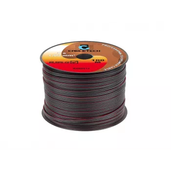 CABLETECH Garsiakalbių kabelis 1,0mm Juodas 100m