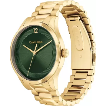 Calvin Klein vyrų laikrodis 25200229 40mm sidabrinis nerūdijantis plienas juoda oda