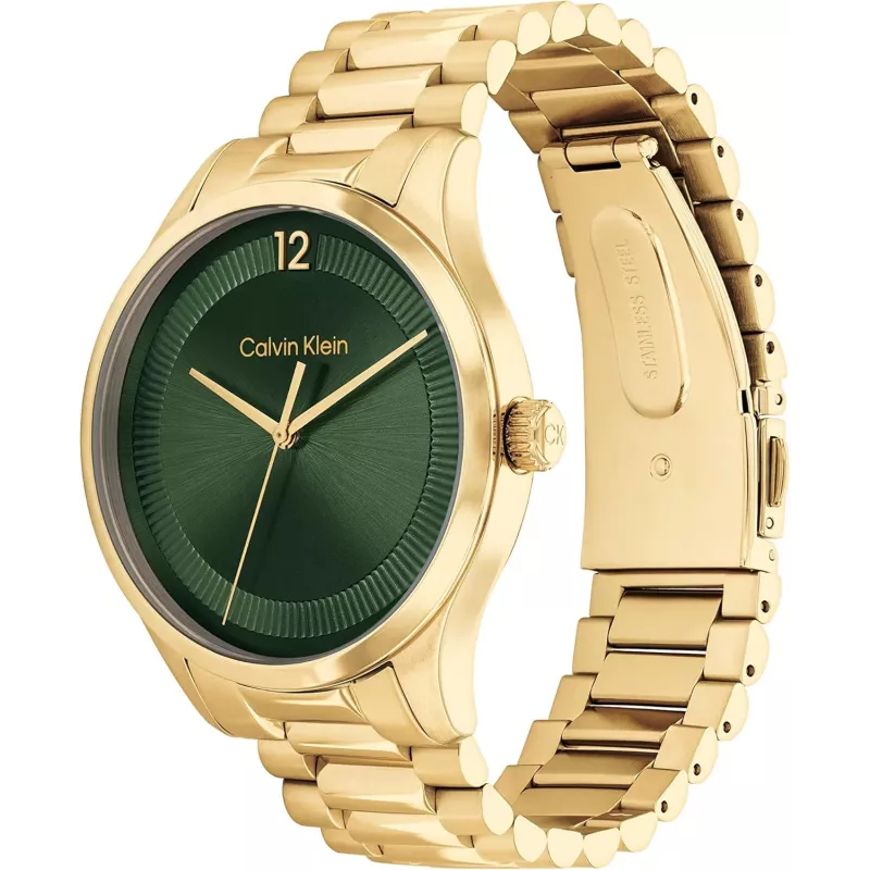 Calvin Klein vyrų laikrodis 25200229 40mm sidabrinis nerūdijantis plienas juoda oda