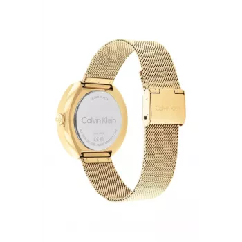 CALVIN KLEIN Moteriškas Laikrodis Minimal Extension 25200339 38,5 mm Sidabrinis Nerūdijančio Plieno Tinklelis