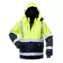 Canvas Hi-Vis Work Jacket WJ-8946 Yellow/Navy Blue M