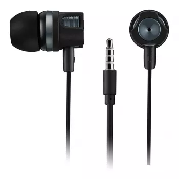 CANYON EP-3 Ausinės su mikrofonu, 1,2 m plokščias laidas, tamsiai pilka
