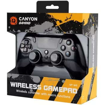 Canyon Gaming Wireless Gamepad GP-W5 su jutikliniu skydeliu PS4 juodas