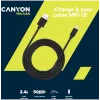 CANYON MFI-12 USB-A to Lightning kabelis 2m Baltas