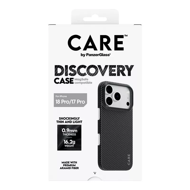 CARE by PanzerGlass Discovery dėklas su MagSafe, skirtas iPhone 17 Pro - permatomas