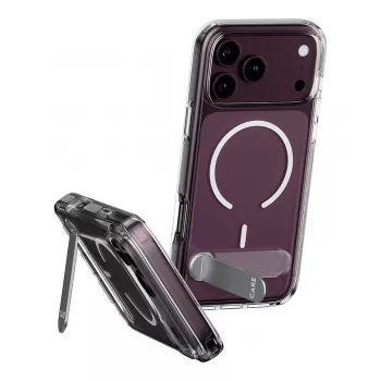 CARE by PanzerGlass Kickstand Case permatomas su baltu MagSafe skirtas iPhone 17 Pro