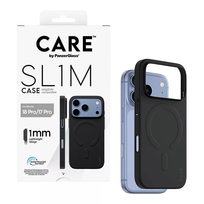 CARE by PanzerGlass SL1M dėklas su MagSafe iPhone 17 Pro - juodas