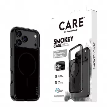 CARE by PanzerGlass Smokey dėklas su juodu MagSafe iPhone 17 Pro Max
