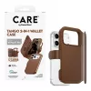 CARE by PanzerGlass Tango 2-in-1 dėklas su pinigine, rudas, su MagSafe, skirtas iPhone 17 Pro