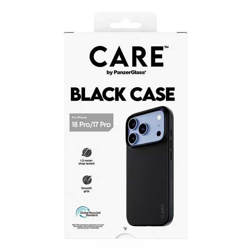 CARE by PanzerGlass TPU dėklas juodas iPhone 17 Pro