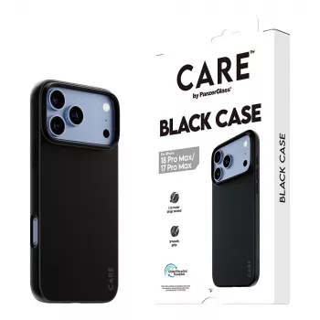 CARE by PanzerGlass TPU dėklas iPhone 17 Pro Max - juodas