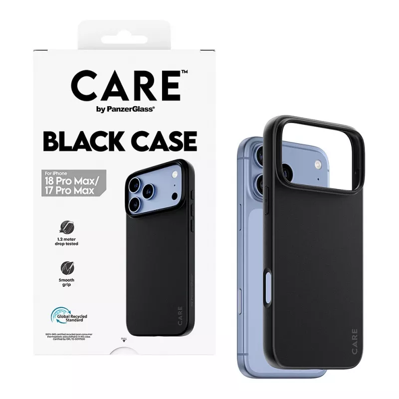 CARE by PanzerGlass TPU dėklas iPhone 17 Pro Max - juodas