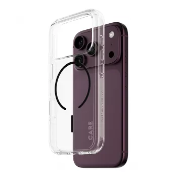 CARE by PanzerGlass Urban Explorer dėklas permatomas su juodu MagSafe iPhone 17 Pro