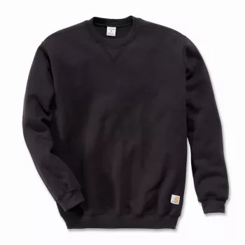 Carhartt vyriškas vidutinio svorio megztinis su apykakle - juodas