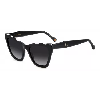 Carolina Herrera HER0129S80S Moteriški katės akies akiniai nuo saulės Havana rudi gradientiniai 55mm